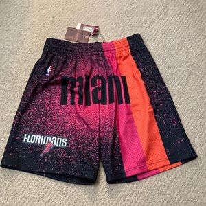 Mitchell & Ness Swingman Multicolor Miami Floridians Basketball Shorts Size L